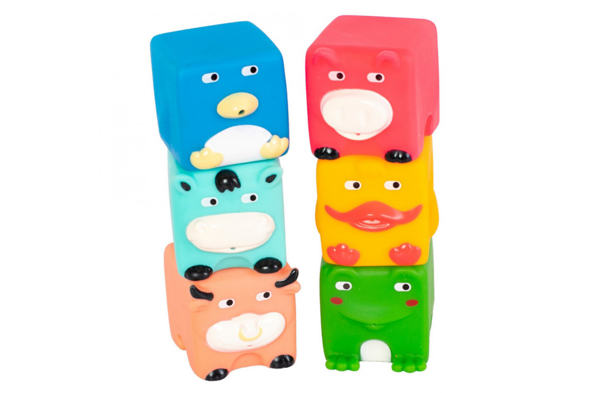 Дитячий набір для купання "Кубики-звірята" 9050_набір_з_качечкою