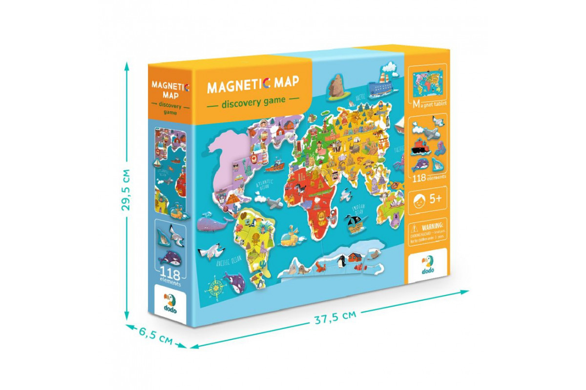 Розвиваюча магнітна гра "Карта планети" DoDo 200201