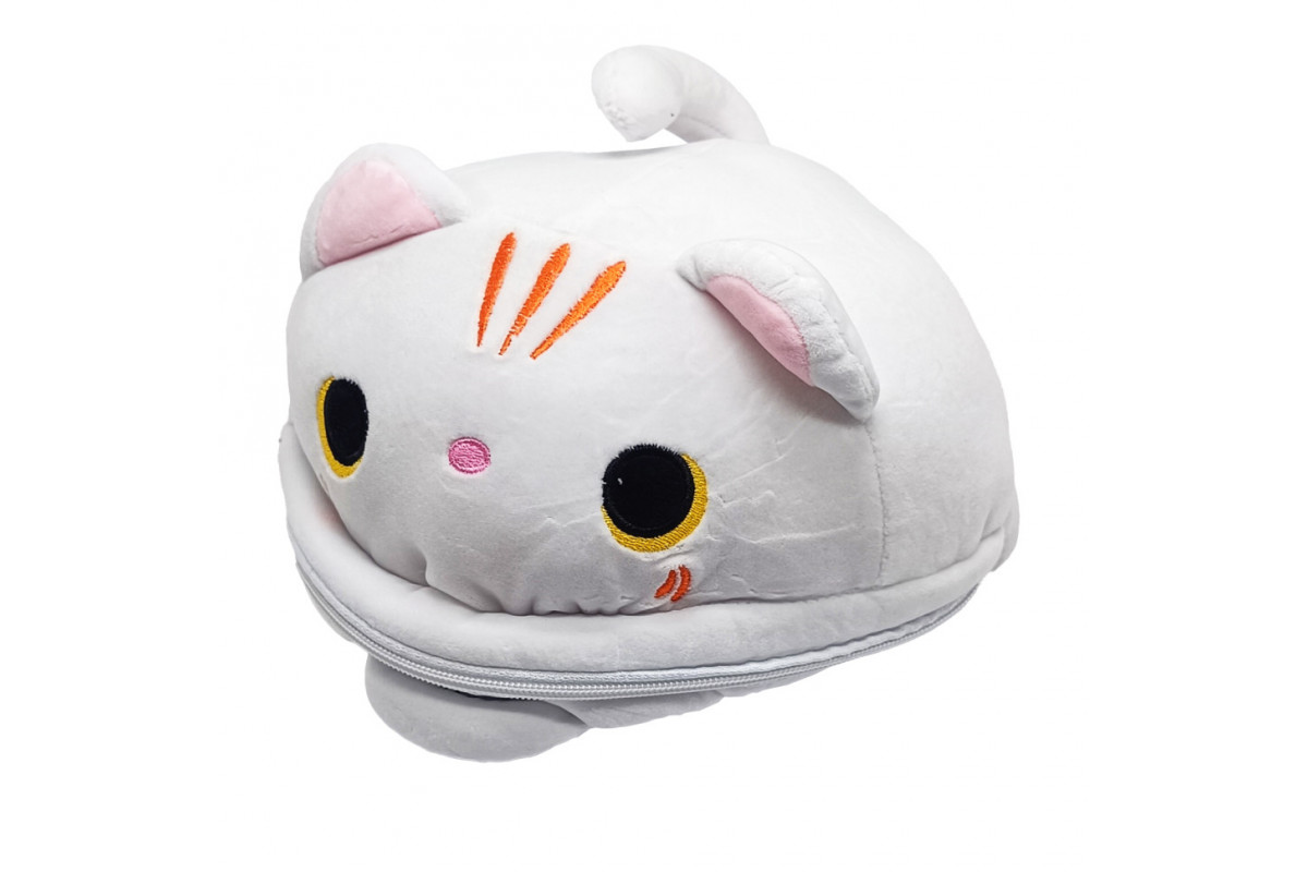 Рюкзак детский "Big CAT" FG231104050P, застежка-молния, 1 отделение, ушки Белый