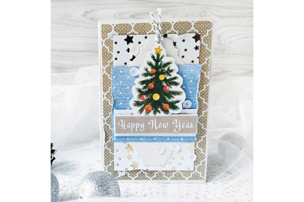 Набір для створення вітальних листівок "Новорічні побажання" FDGCK-001 в асортименті