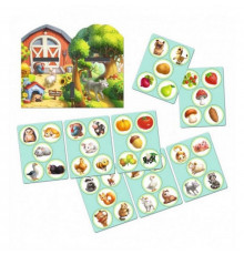 Деревянная настольная игра "Дикие и домашние животные" Ubumblebees (ПСФ021) PSF021 сортер-комодик