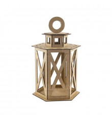 Заготовка для декорирования "Фонарик 6-гранный" FDPO-081-MDF