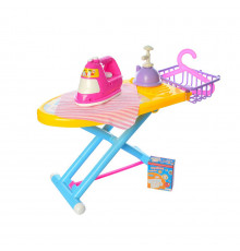 Детская бытовая техника "Гладильная доска" 2500(Yellow) утюг 15 см, корзина, вешалка