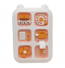 Бизиборд для развития мелкой моторики YL1055A отличный игровой процесс Оранжевый