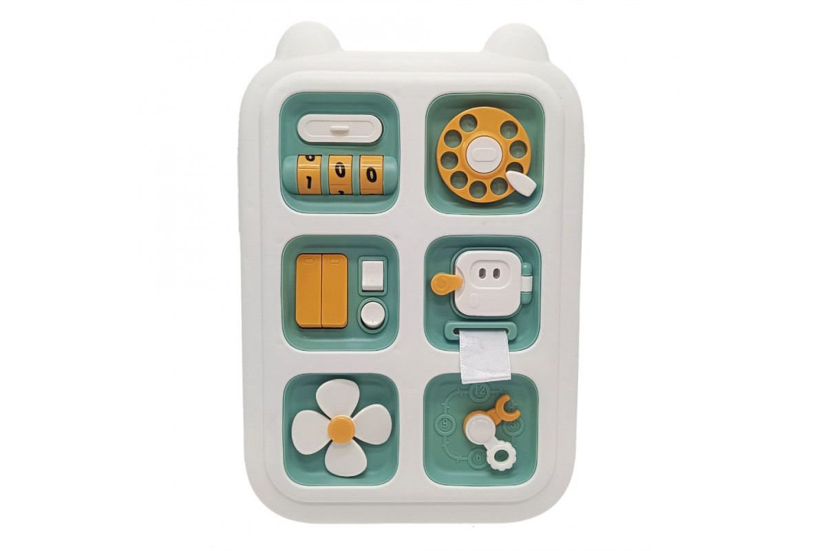 Бізіборд для розвитку дрібної моторики YL1055A чудовий ігровий процес Зелений