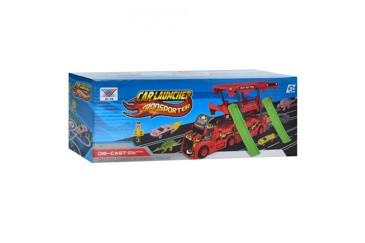 Детский трейлер с машинками K180A20 в наборе 8 машинок