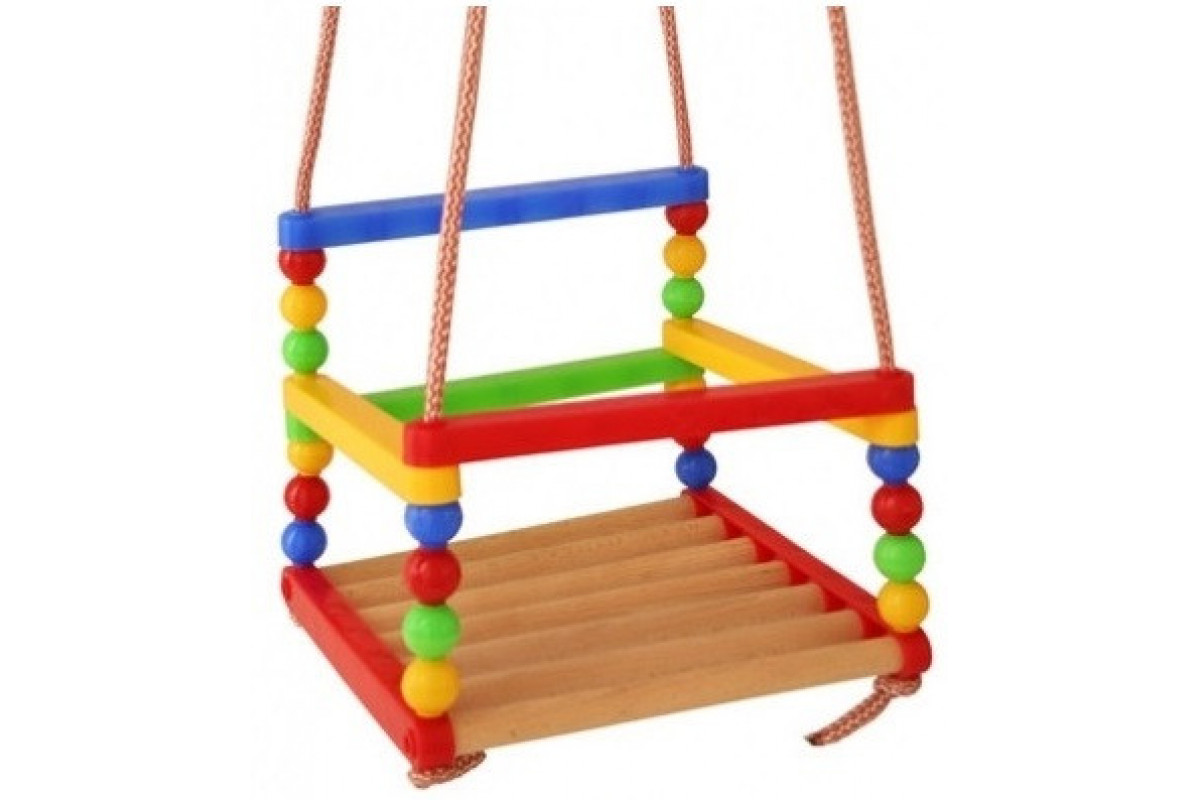 Подвесные качели S0012 деревянные