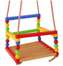 Подвесные качели S0012 деревянные