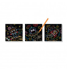 Набор для творчества  гравюры "Космос" 300217, 3 гравюры в наборе