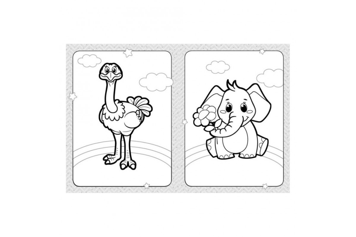 Раскраска детская  Веселые животные КЕНГУРУ 1489002 для самых маленьких