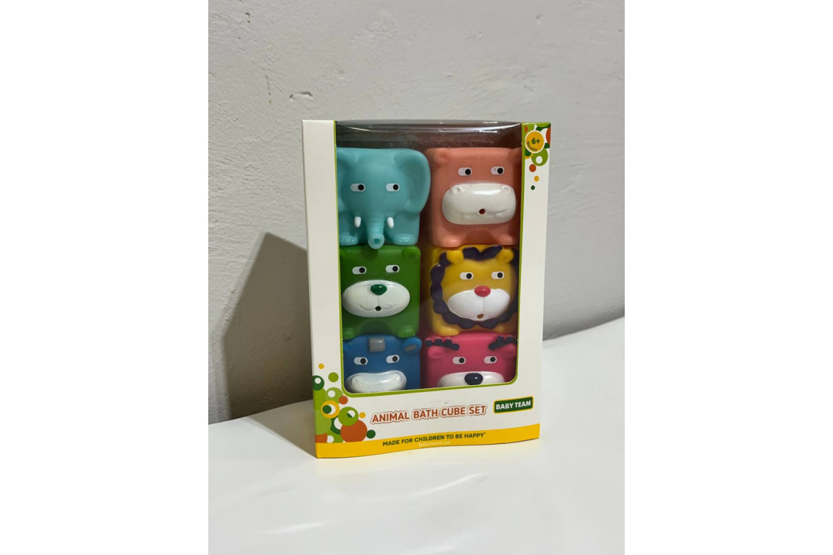 Детский набор для купания "Кубики-зверята" 9050_набір_зі_слоником
