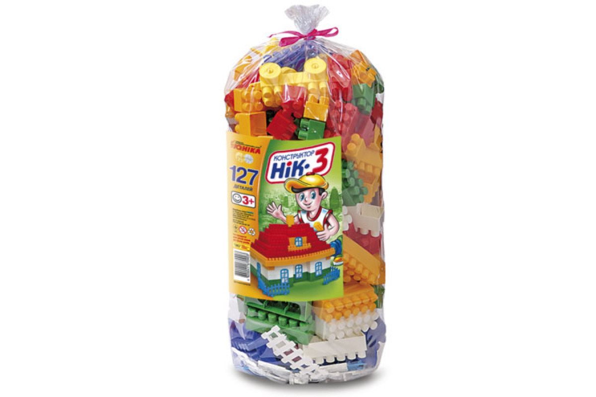 Конструктор с крупными деталями „НИК – 3” 70903, 127 элементов