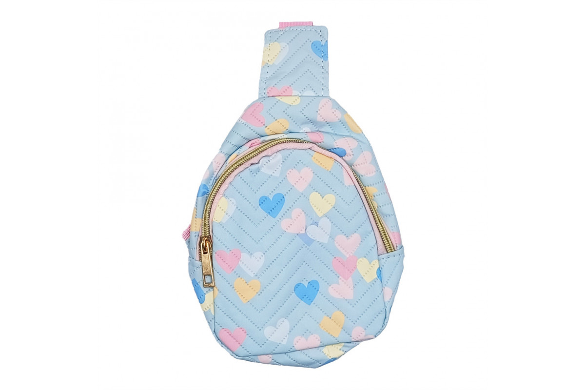 Детская сумочка "Сердечки" FG230705009 застежка-молния, 1 отделение Синий