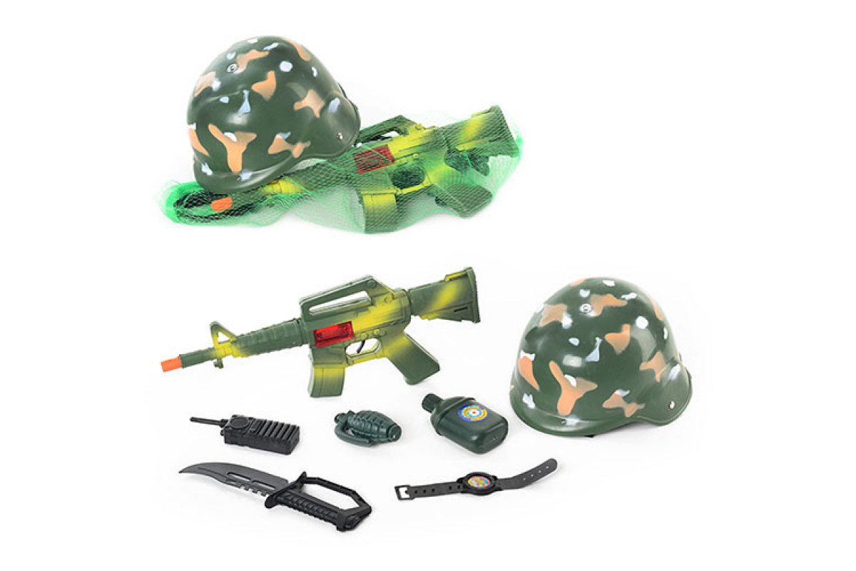 Детский игровой набор Военного 8011 каска+ 7 предметов