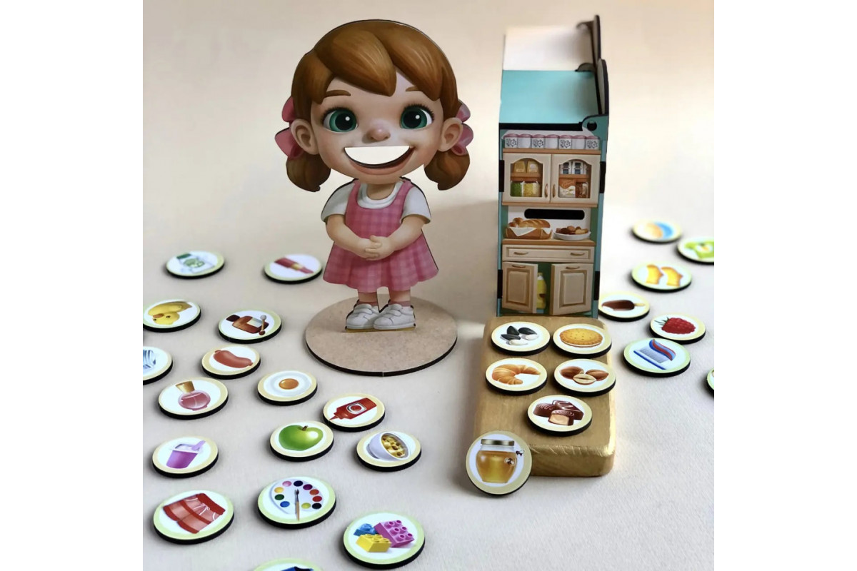 Деревянная настольная игра "Съедобное-несъедобное" Ubumblebees (ПСФ091) PSF091 сортер-комодик