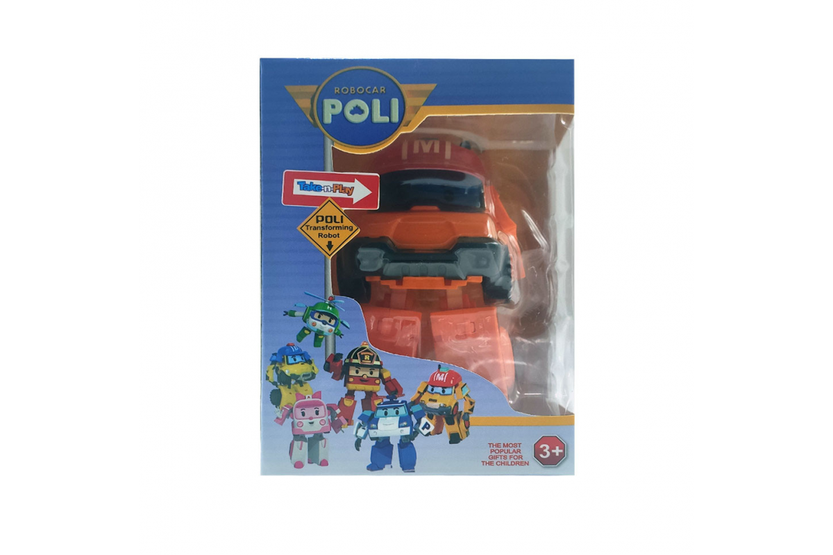 Игрушечный трансформер Робокар Поли 83168 робот+машинка Оранжевый