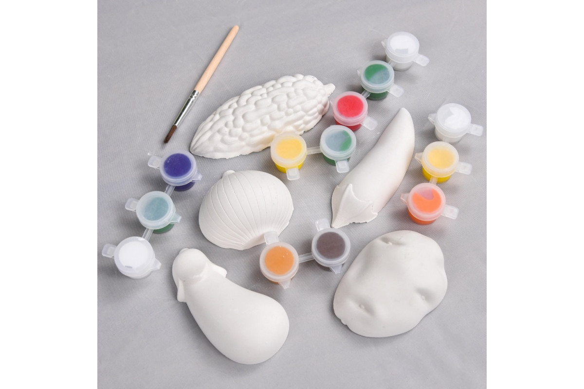 Набір для творчості Гіпсові розмальовки "Розфарбуй овочі" 31000