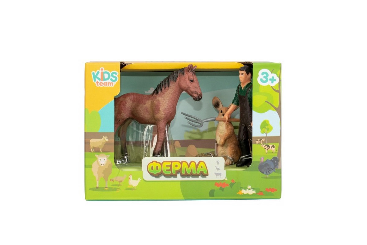Детский игрушечный набор "Ферма" Q9899-T1_1 кролик, лошадка, фермер