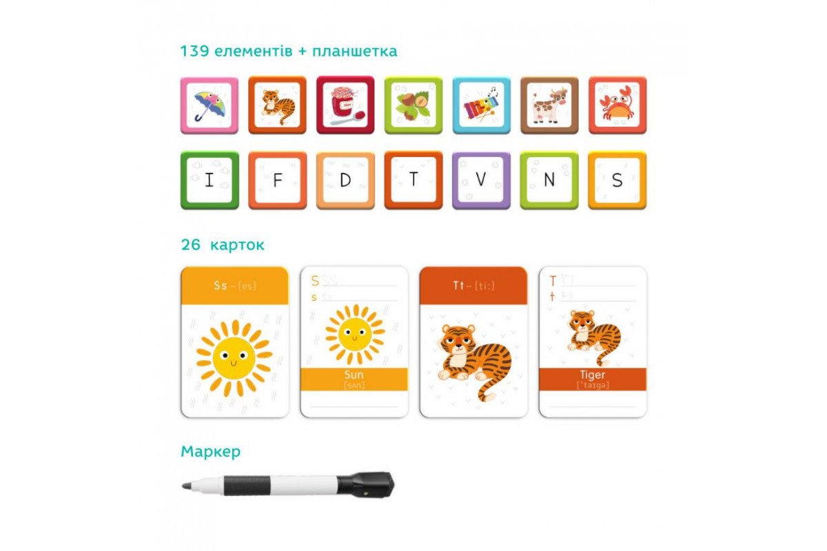 Розвиваюча магнітна гра "Англійська Азбука" DoDo 200214