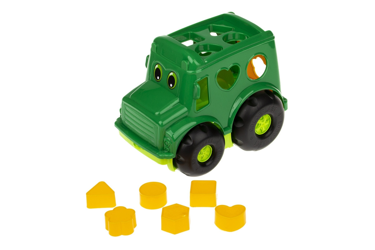 Сортер-автобус "Бусик" №1 Colorplast 0244 Зеленый