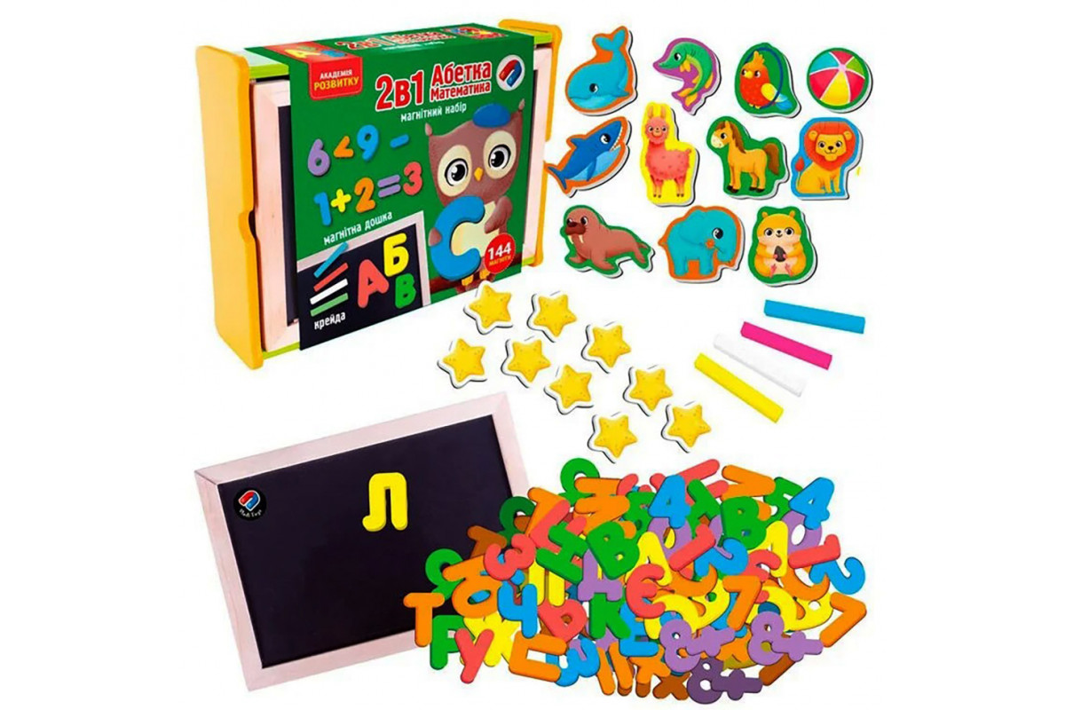 Гра настільна "Магнітний розвиваючий набір з дошкою" VT5411-17