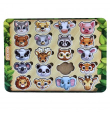 Деревянный пазл-сортер "Мордочки" Ubumblebees (ПСФ084) PSF084 мордочки животных