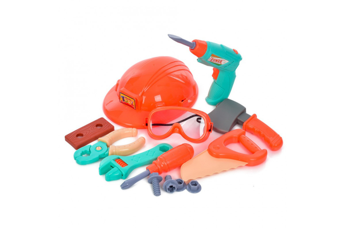 Игровой набор инструментов "Tool Set" H3006-3 шуруповерт, очки, каска