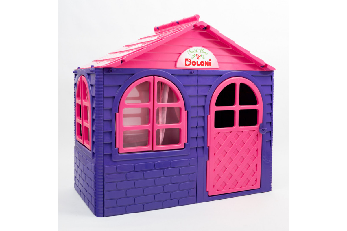 Дитячий ігровий Будиночок зі шторками 02550/10 пластиковий