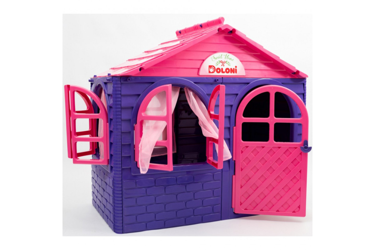 Дитячий ігровий Будиночок зі шторками 02550/10 пластиковий