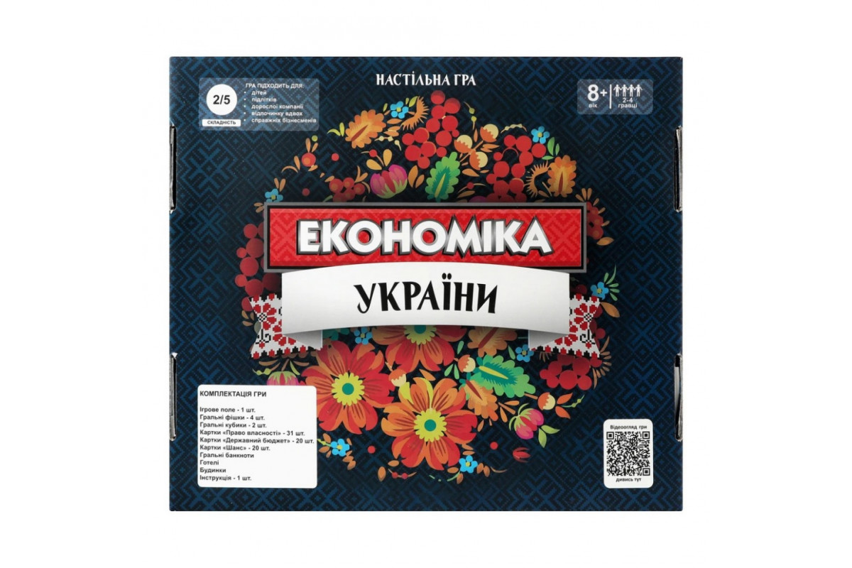 Настільна гра Монополія "Економіка України" 31029, 2-4 гравці