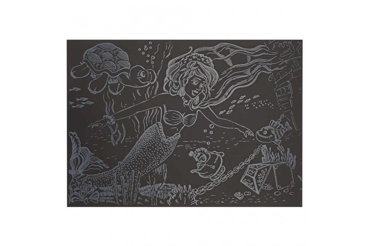 Гравюра А5 "Русалочка" ГрА5с-29 эконом вариант в пакете 21 х 14,8 см