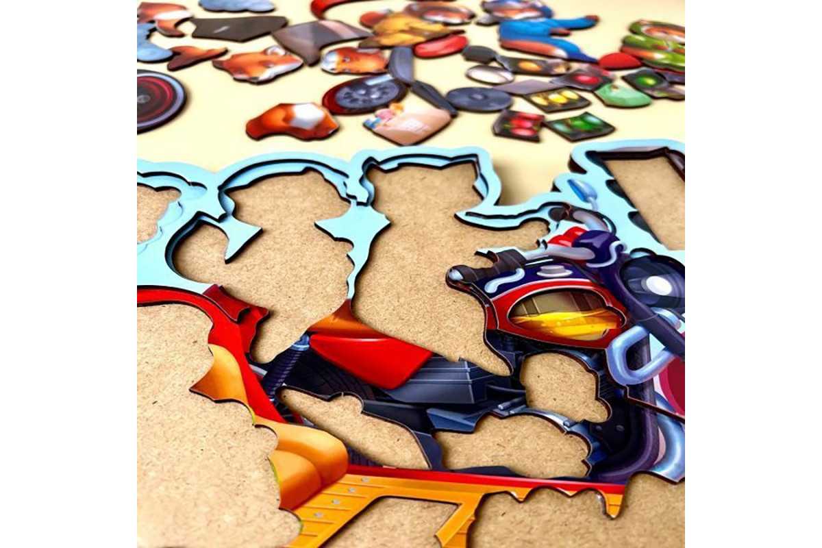 Пазл Многослойные вкладыши "Лисята на мотоцикле" (ПСД211) PSD211, 39 элементов