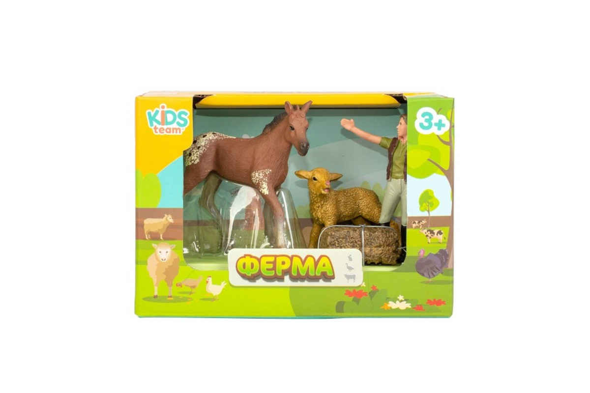 Детский игрушечный набор "Ферма" Q9899-T1_2 лошадка, овца, фермерша