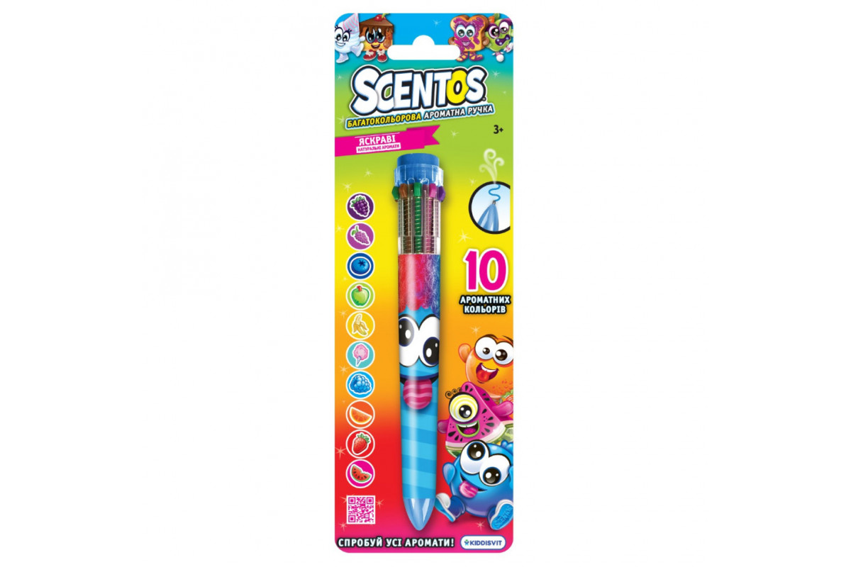 Многоцветная ароматная шариковая ручка Волшебное настроение W3 Scentos 11779-2(Blue)