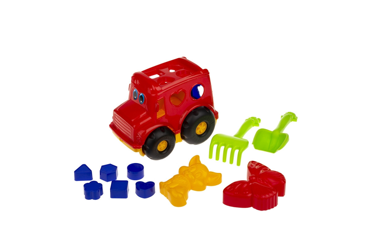 Сортер-автобус "Бусик" №2 Colorplast 0251 Красный