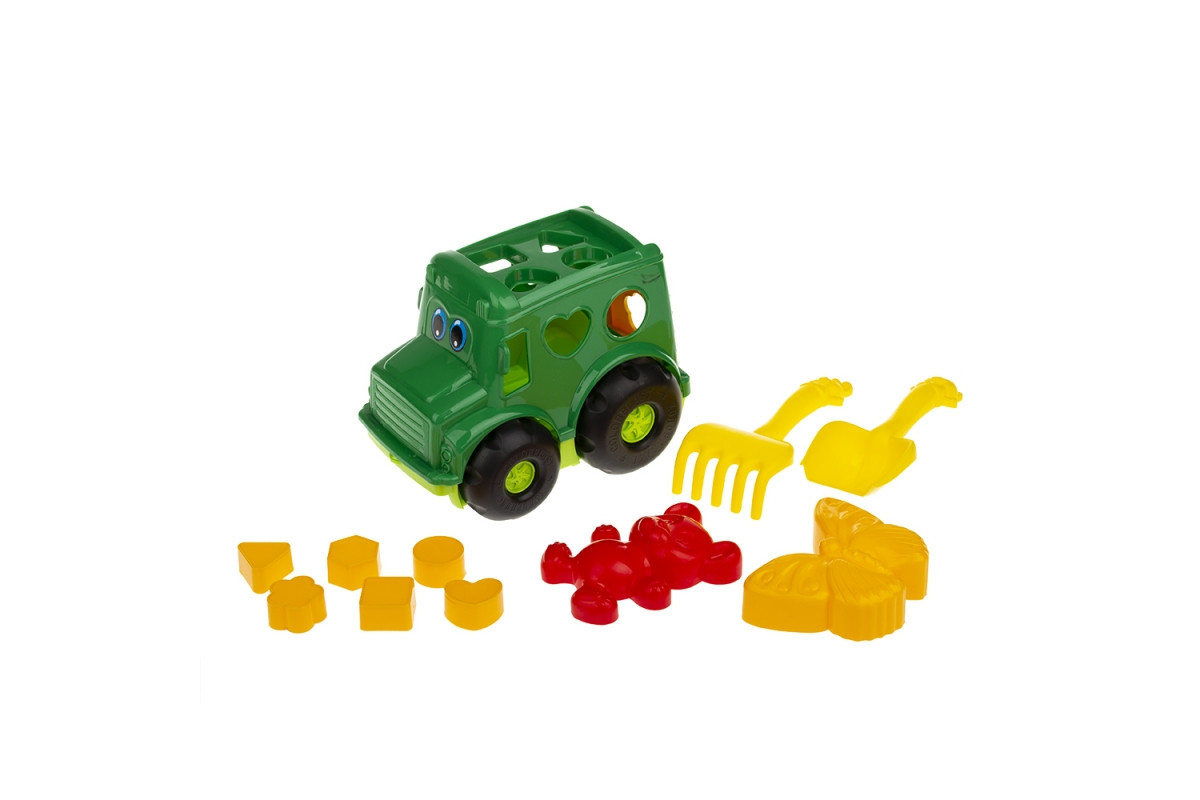 Сортер-автобус "Бусик" №2 Colorplast 0251 Зеленый