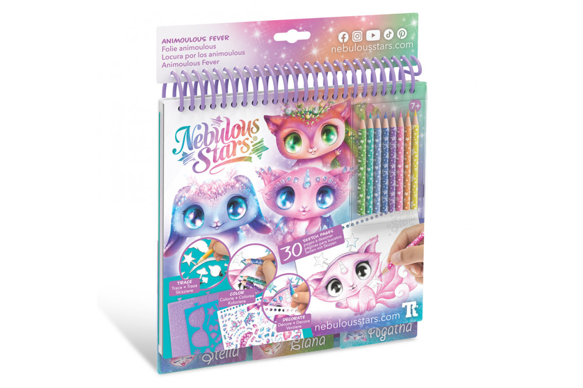 Набор для творчества Скетчбук: Звездные друзья Nebulous Stars 11141 с карандашами