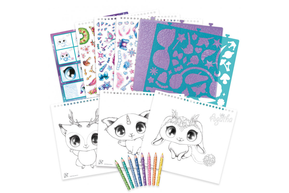 Набор для творчества Скетчбук: Звездные друзья Nebulous Stars 11141 с карандашами