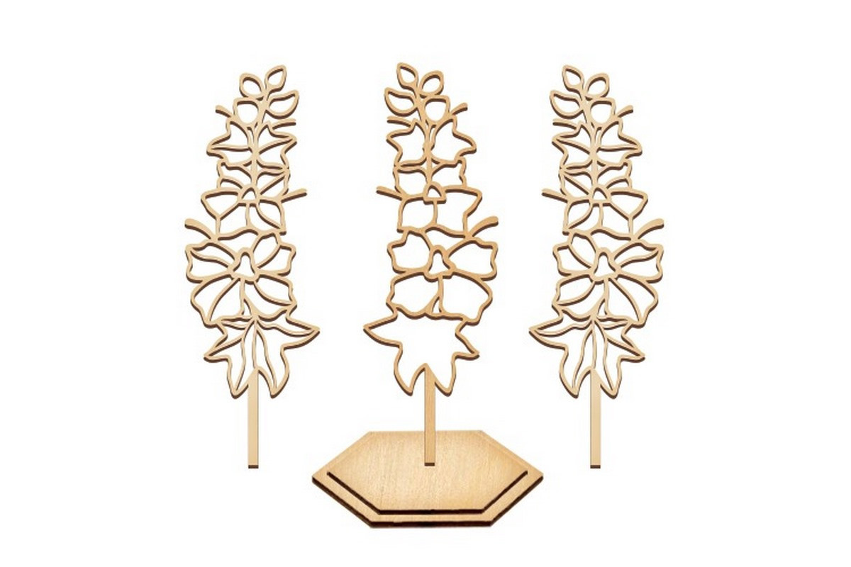 Набор для витражной живописи по номерам "Дельфиниум" FDSGK-020