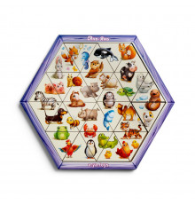 Деревянный пазл-головоломка "Животные" (ПСД169) PSD169 шестиугольник