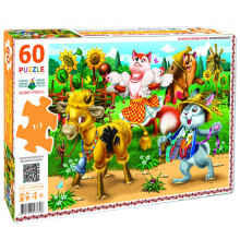 Детские пазлы "Соломенный бычок" 83798, 60 деталей