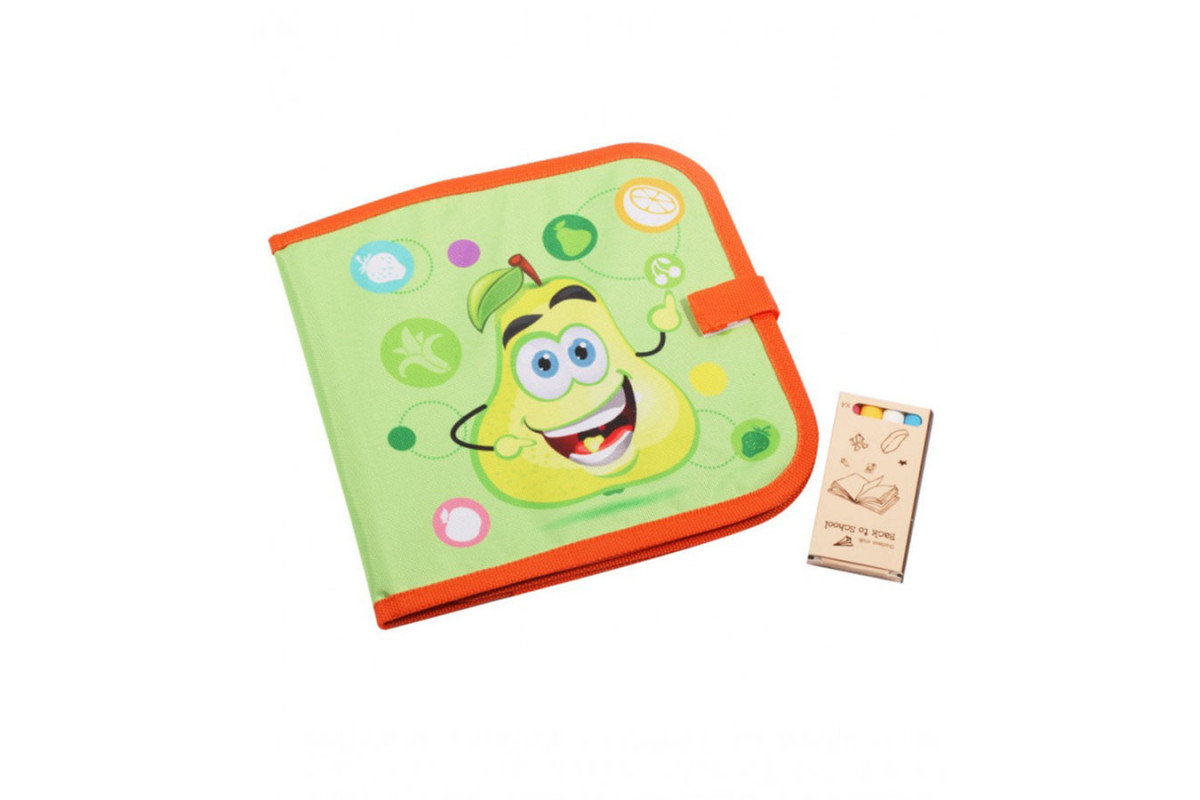 Книжечка для рисования 28056 на липучке и с мелками Груша