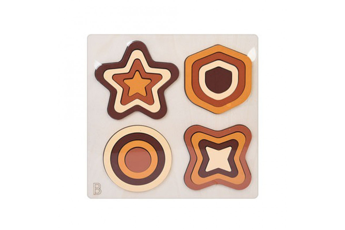 Деревянная игрушка Геометрика MD 0743B, размер 22,5х22,5 см