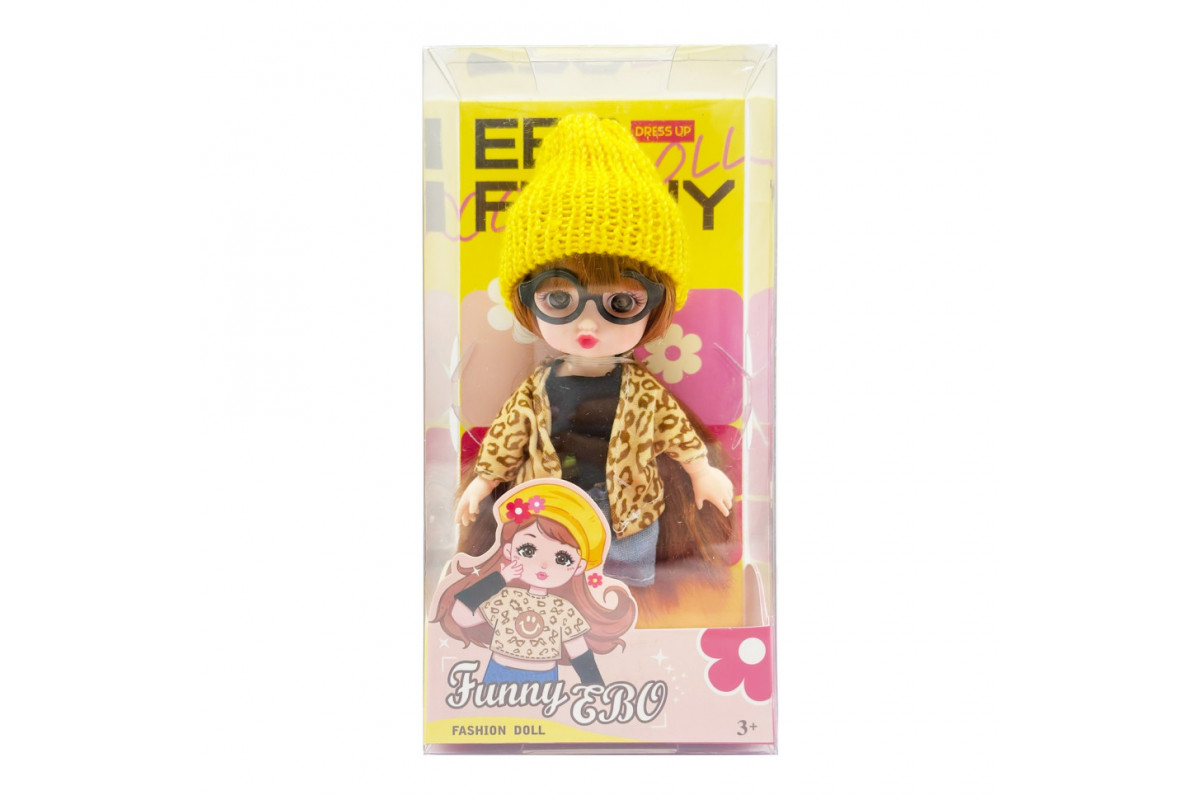Кукла шарнирная для девочек Funny EBO DH2368B(Yellow-1) 15 см