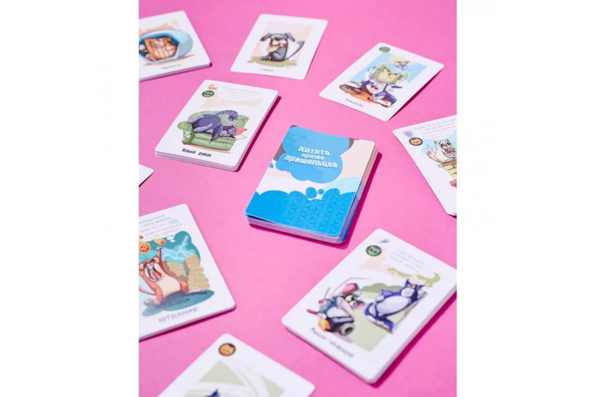 Настольная игра "Коты против Пришельцев" Bombat 800385 рус