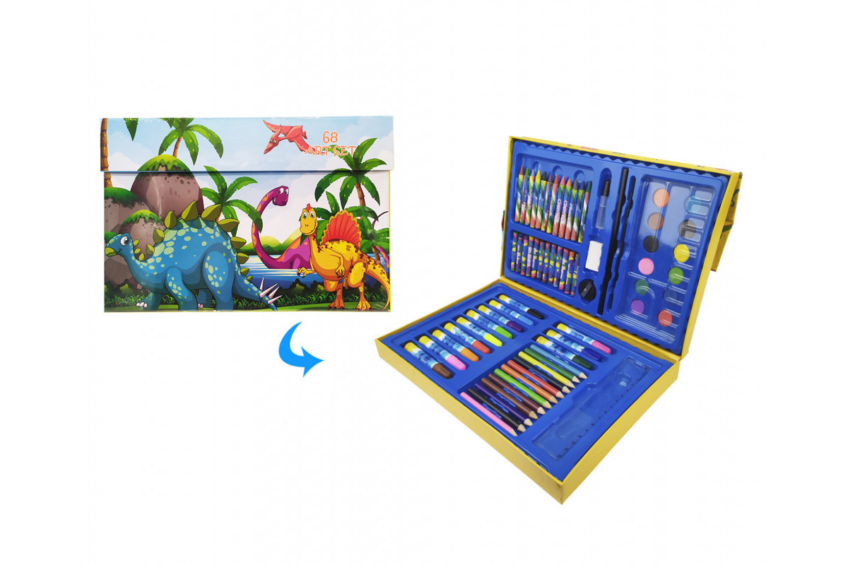Детский набор для рисования MK 3226 в чемодане Динозавры