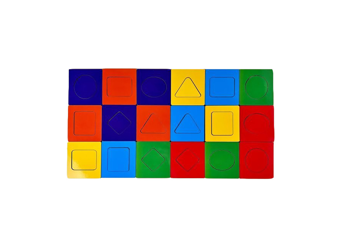 Вкладыши Доски Сегена "фигуры, цвета" (ПСД212) PSD212