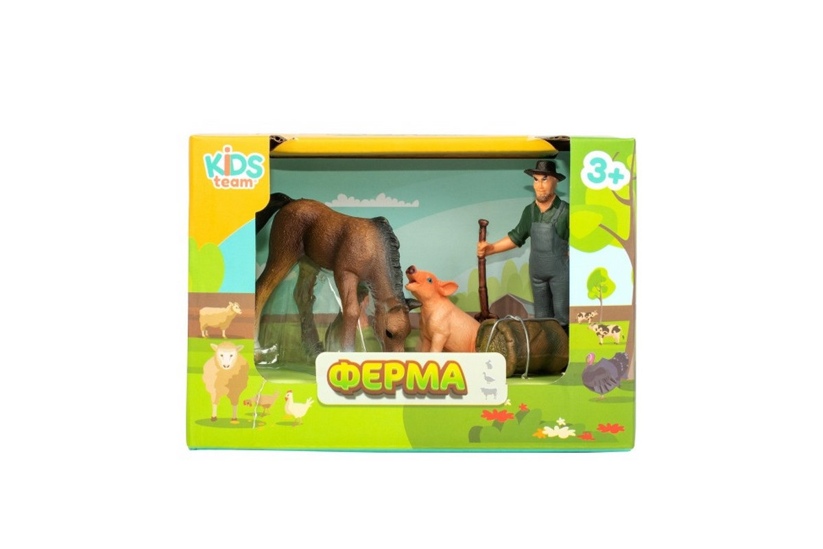 Детский игрушечный набор "Ферма" Q9899-T1_3 лошадка, свинка, фермер