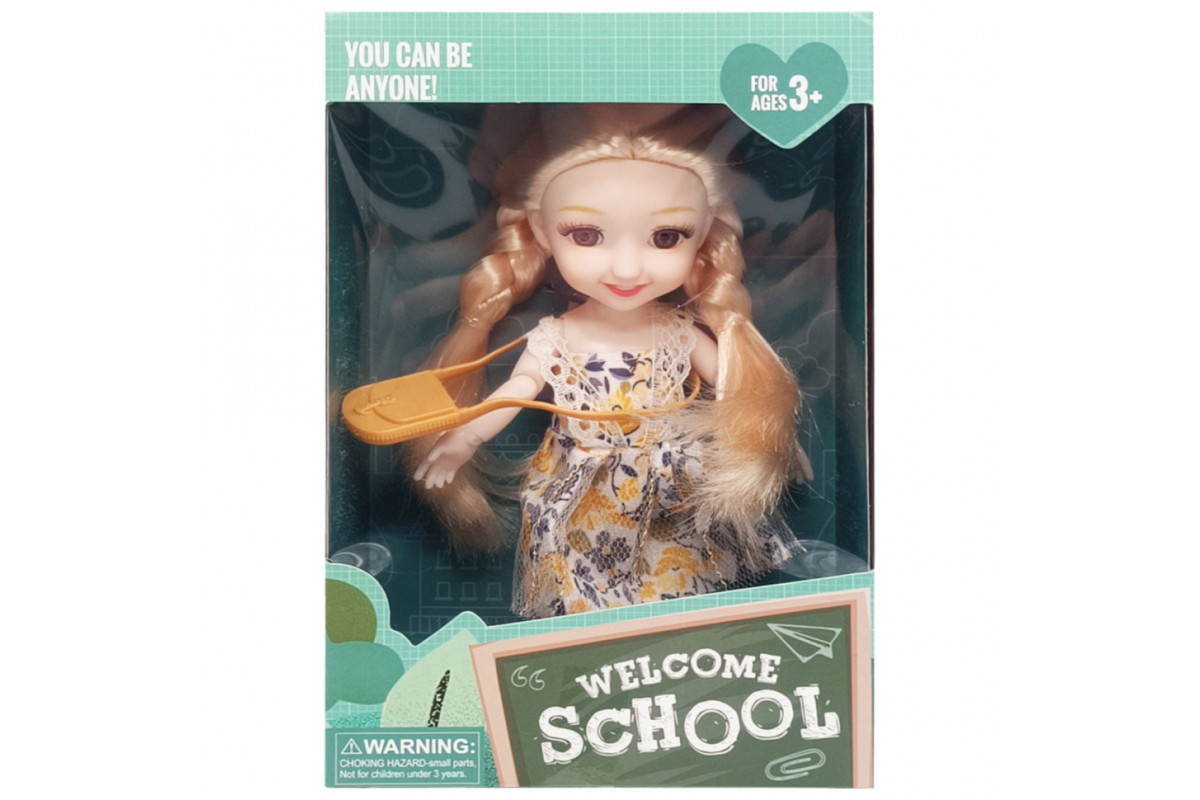 Детская кукла "Welcome School" YL605-7/9/10 с сумочкой Желтый
