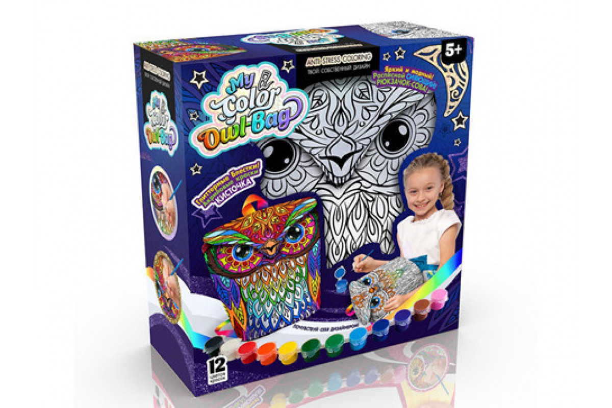 Набор креативного творчества "My Color Owl-Bag" COWL-01-01U рюкзак-раскраска